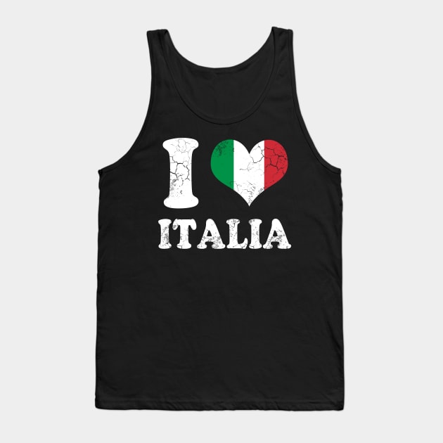 I Love Italia Flag Italian Italy Tank Top by E